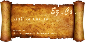 Szőke Csilla névjegykártya