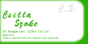 csilla szoke business card